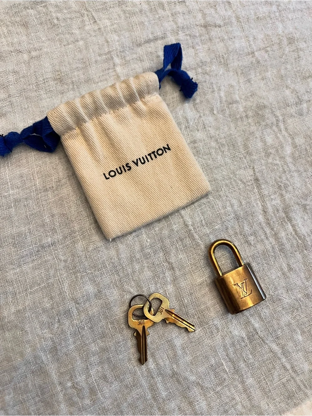Louis Vuitton Padlock Lock and Keys w/ Dustbag #301